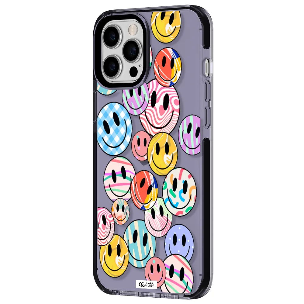 Colorful Smile Apple iPhone 12 pro max impact Lilac Case
