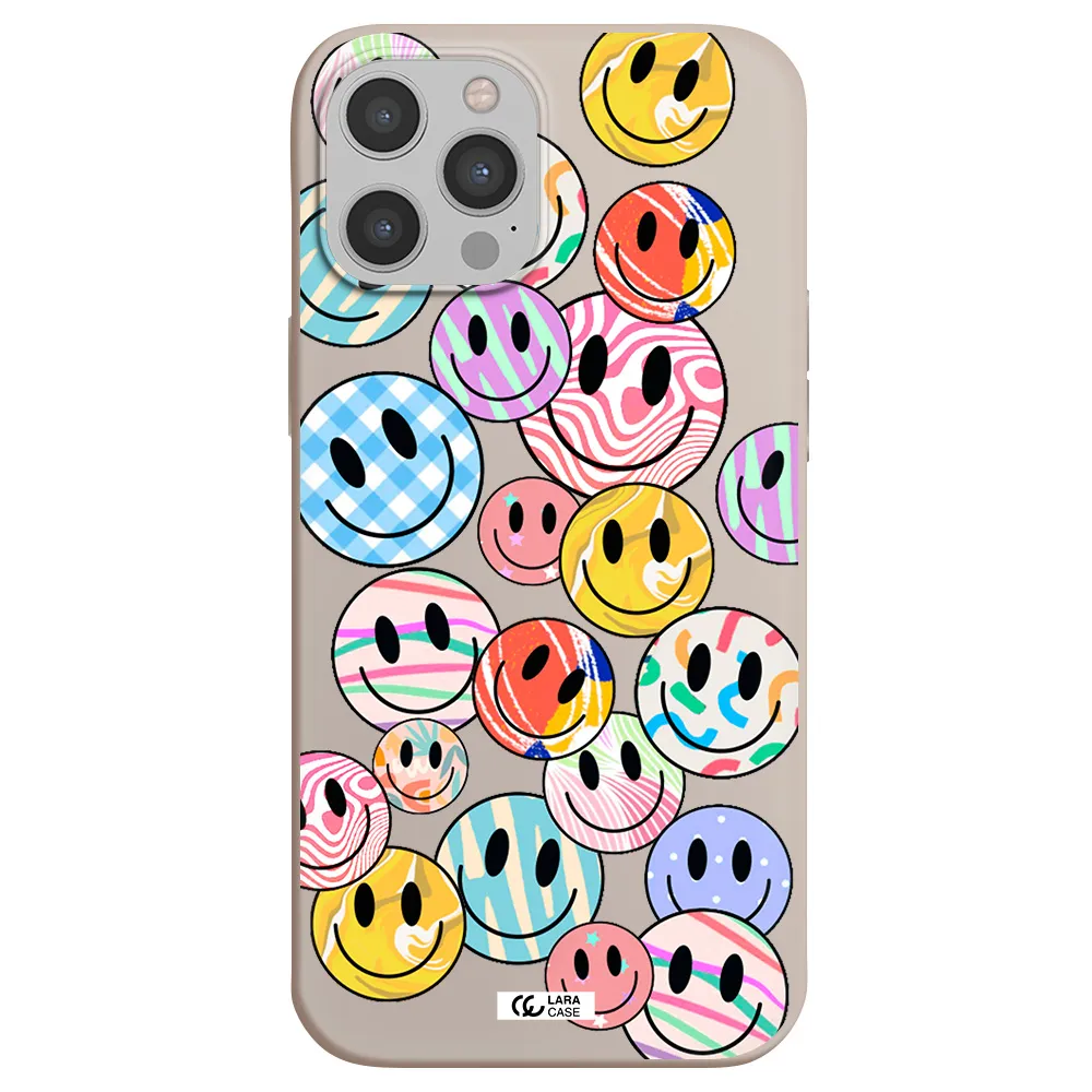 Colorful Smile Apple iPhone 12 pro max Silicone Stone Case