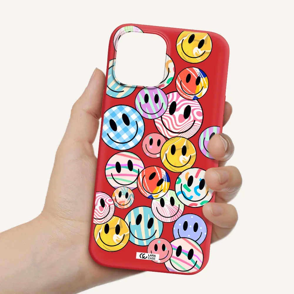 Colorful Smile Apple iPhone 12 pro Silicone Imperial Red Case