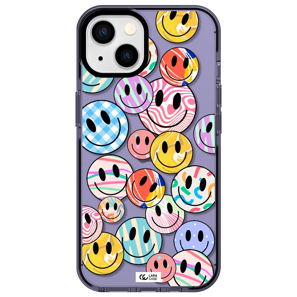 Colorful Smile Apple iPhone 13 impact Lilac Case