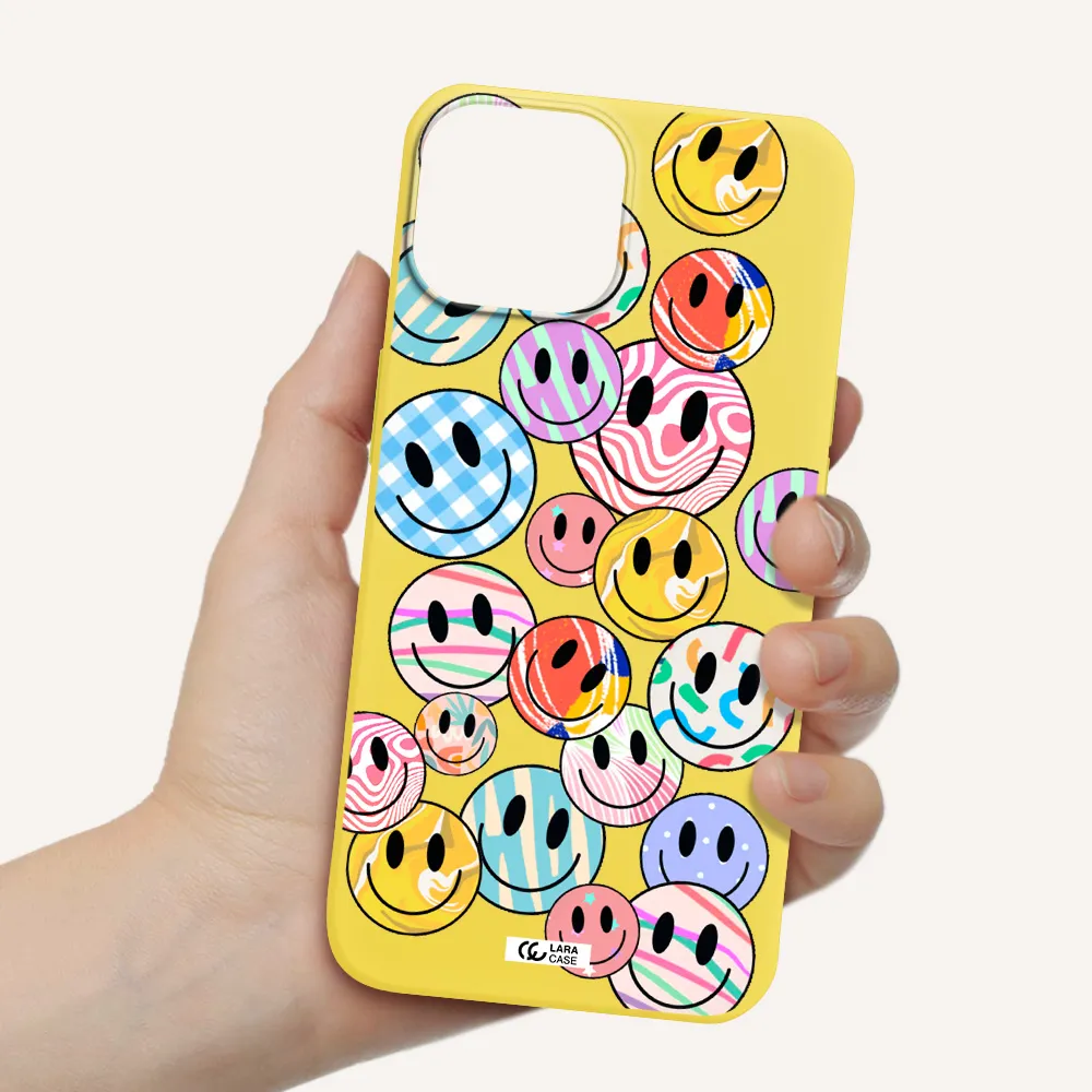 Colorful Smile Apple iPhone 13 mini Silicone canary yellow Case
