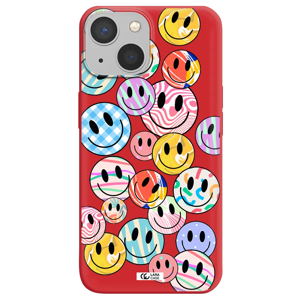 Colorful Smile Apple iPhone 13 mini Silicone Imperial Red Case