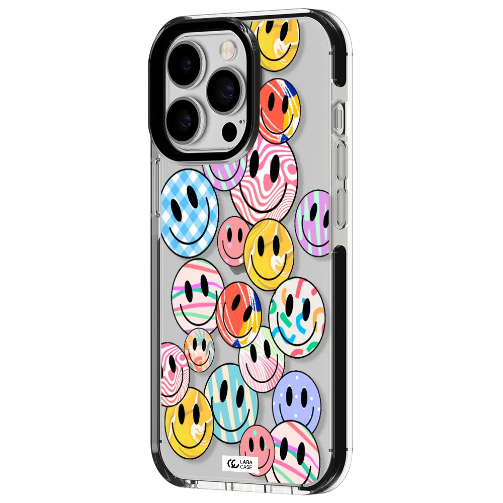 Colorful Smile Apple iPhone 13 Pro impact black border Case