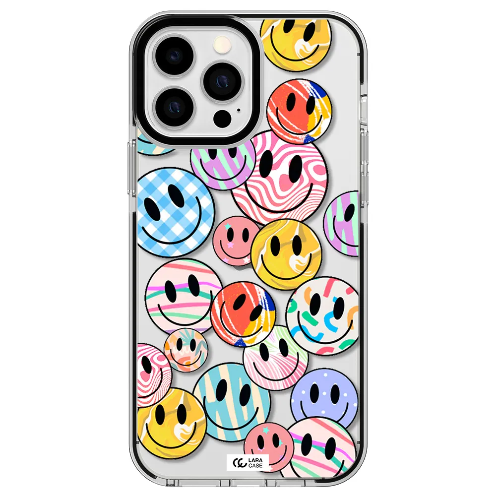 Colorful Smile Apple iPhone 13 Pro Max impact black border Case