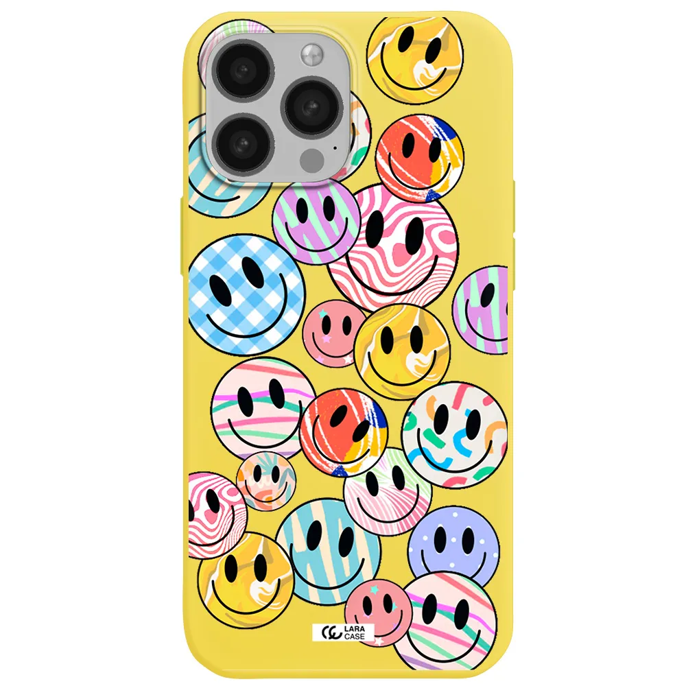 Colorful Smile Apple iPhone 13 Pro Silicone canary yellow Case