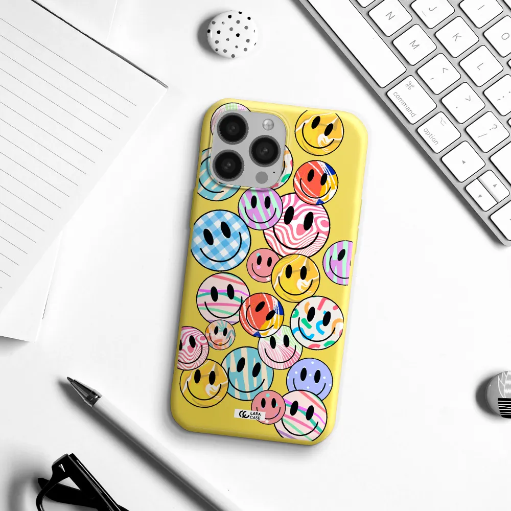 Colorful Smile Apple iPhone 13 Pro Silicone canary yellow Case
