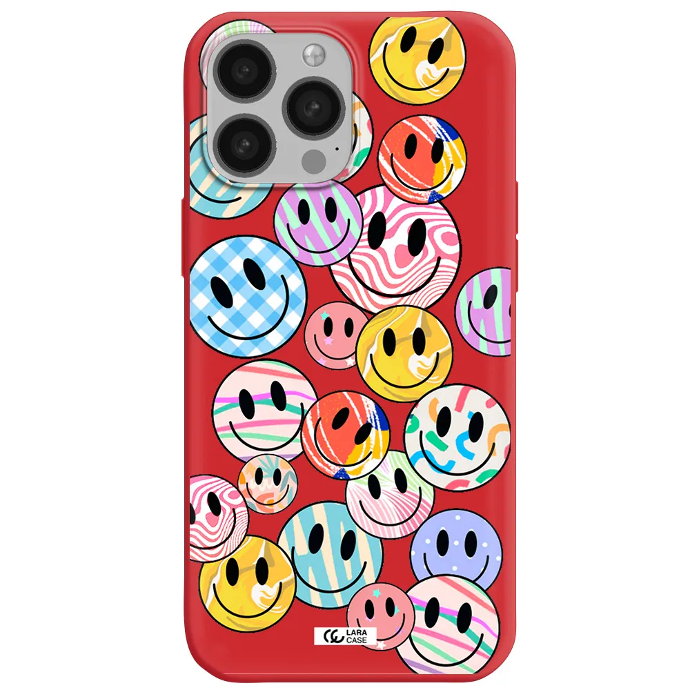Colorful Smile Apple iPhone 13 Pro Silicone Imperial Red Case