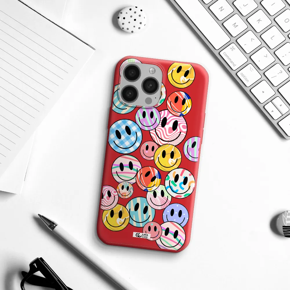 Colorful Smile Apple iPhone 13 Pro Silicone Imperial Red Case