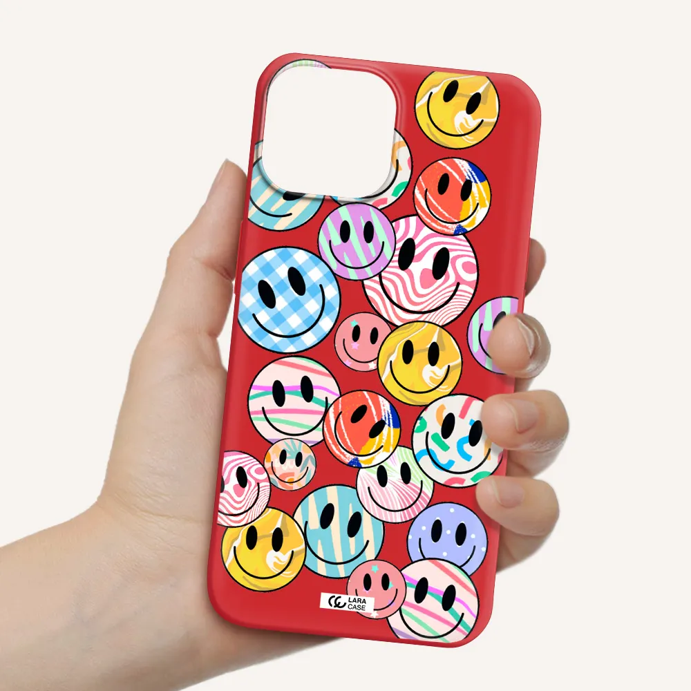 Colorful Smile Apple iPhone 13 Silicone Imperial Red Case