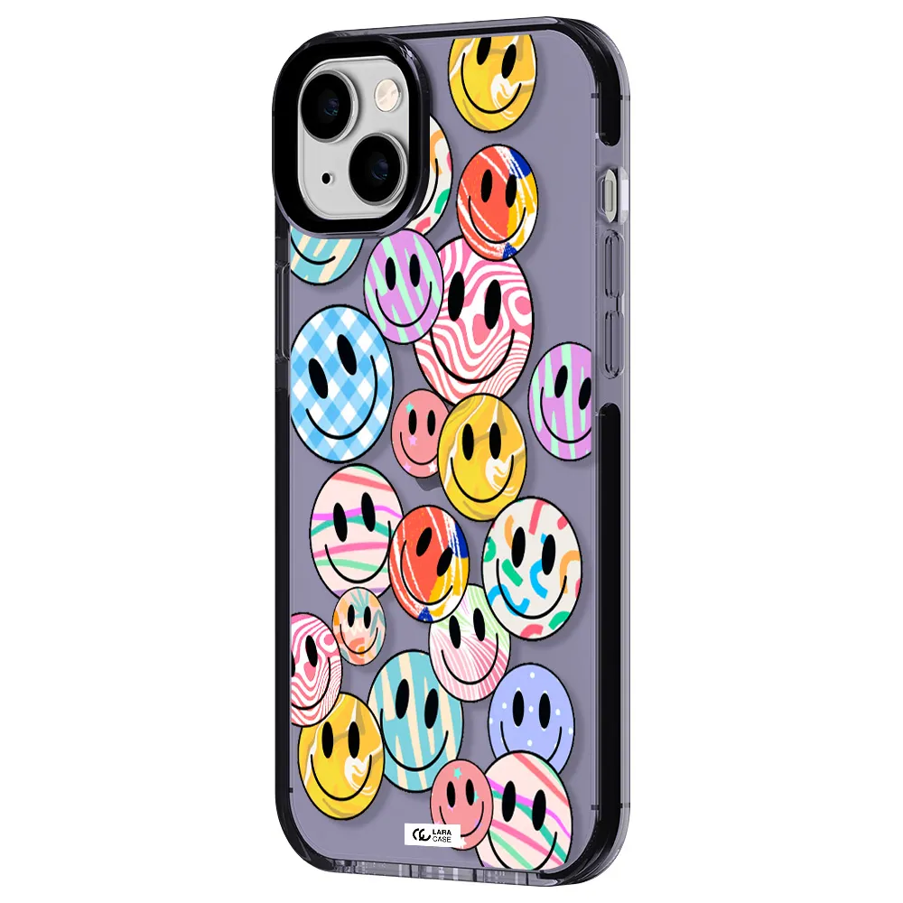 Colorful Smile Apple iPhone 14 plus impact Lilac Case