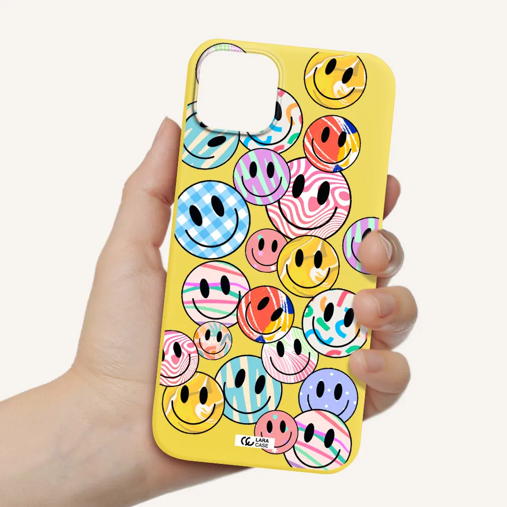 Colorful Smile Apple iPhone 14 plus Silicone canary yellow Case