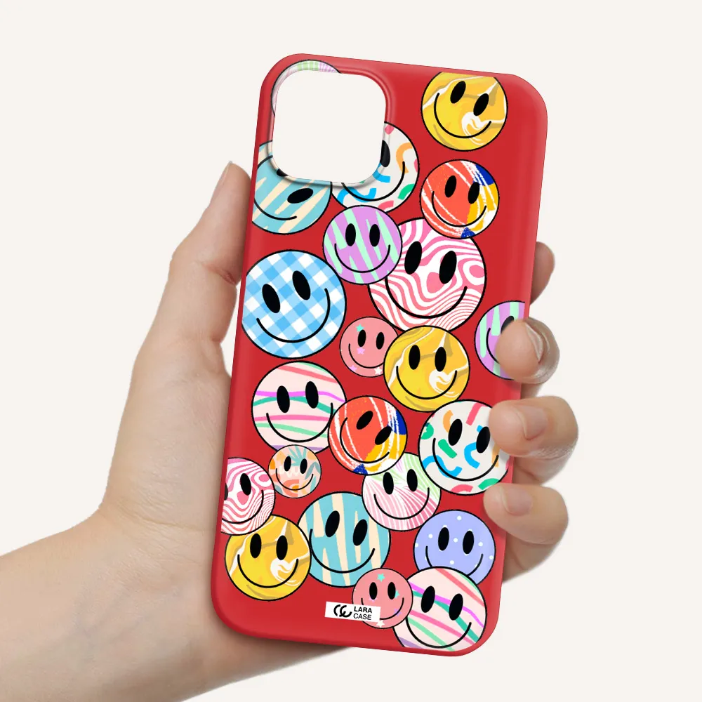 Colorful Smile Apple iPhone 14 plus Silicone Imperial Red Case