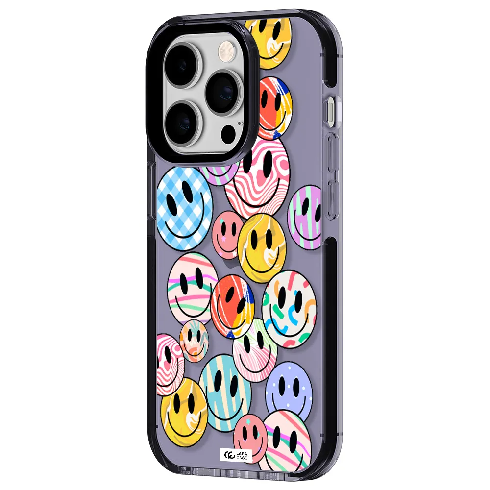 Colorful Smile Apple iPhone 14 pro impact Lilac Case
