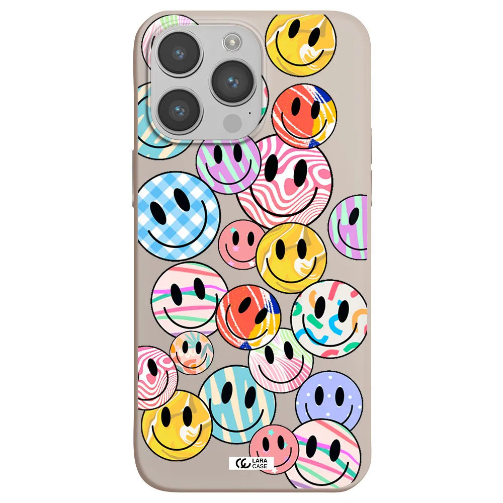 Colorful Smile Apple iPhone 14 pro max Silicone Stone Case