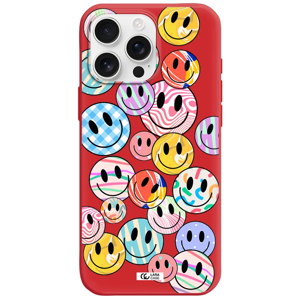 Colorful Smile Apple Iphone 16 Pro Max Silicone Stone Case