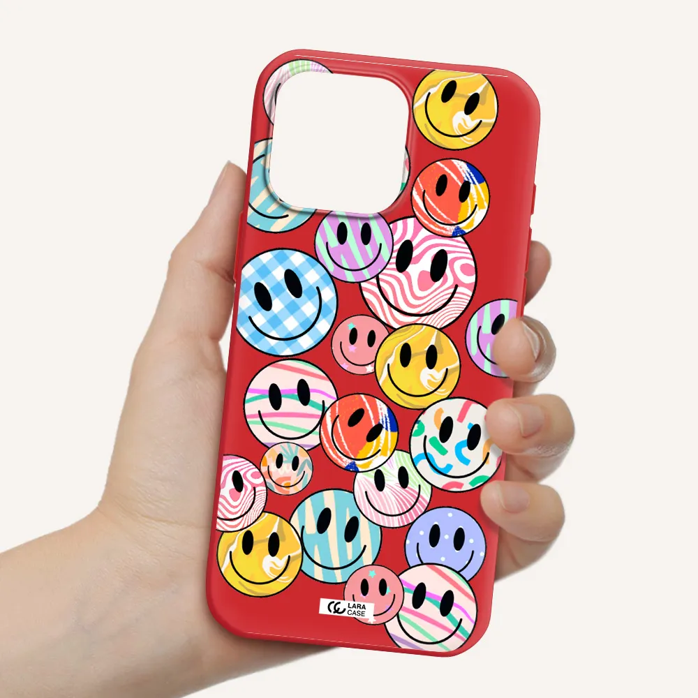 Colorful Smile Apple Iphone 16 Pro Max Silicone Stone Case