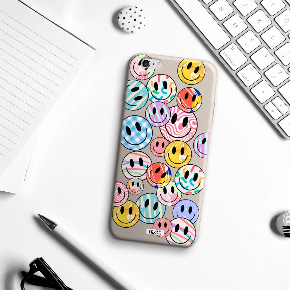 Colorful Smile Apple iPhone 6 s plus Silicone Stone Case