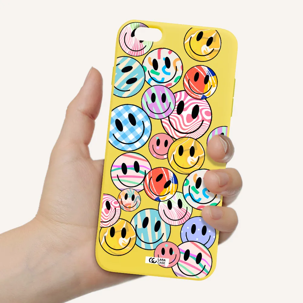 Colorful Smile Apple iPhone 6S Silicone canary yellow Case