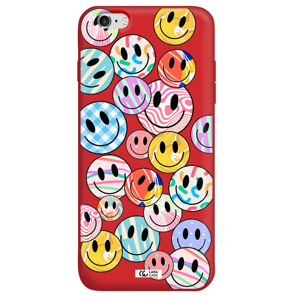 Colorful Smile Apple iPhone 6S Silicone Imperial Red Case