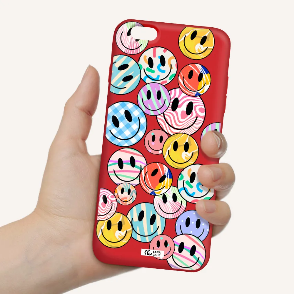 Colorful Smile Apple iPhone 6S Silicone Imperial Red Case