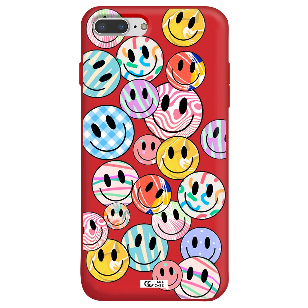 Colorful Smile Apple iPhone 7 plus Silicone Imperial Red Case