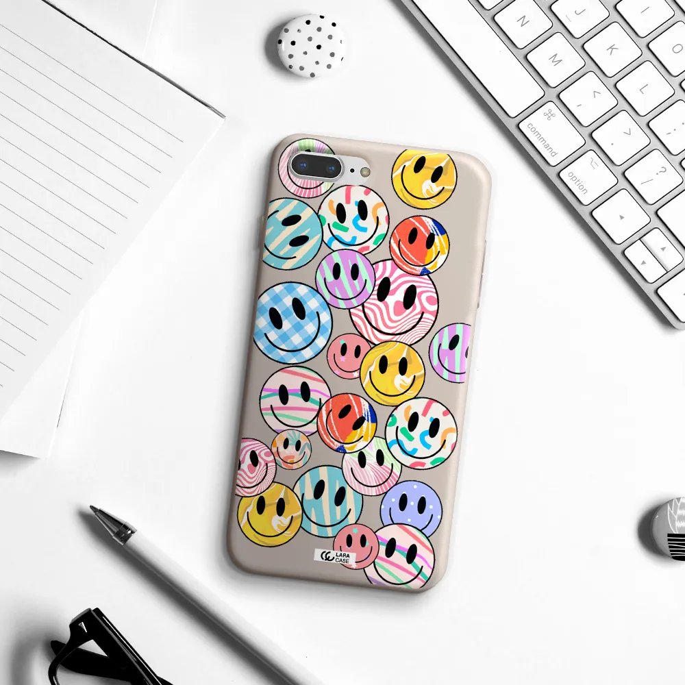 Colorful Smile Apple iPhone 7 plus Silicone Stone Case