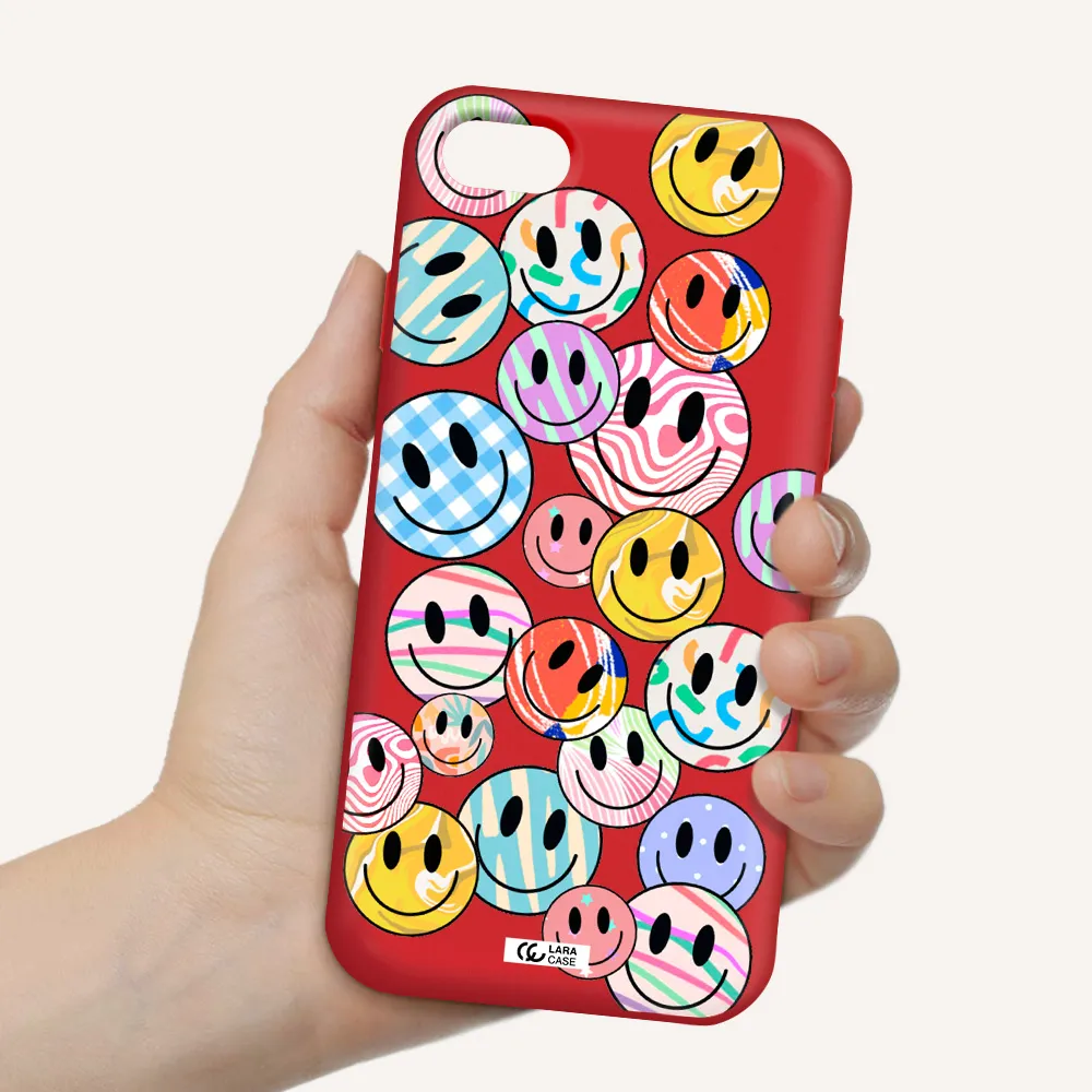 Colorful Smile Apple iPhone 7 Silicone Imperial Red Case