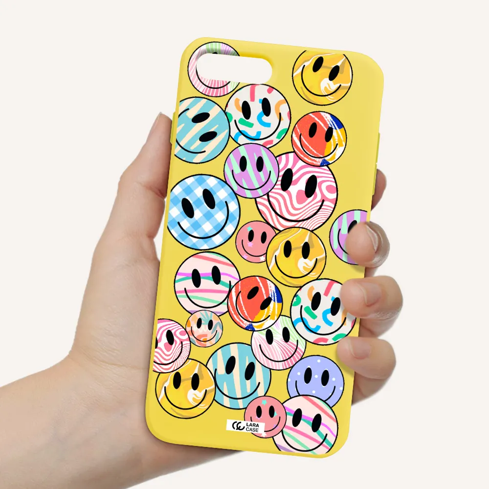 Colorful Smile Apple iPhone 8 plus Silicone canary yellow Case