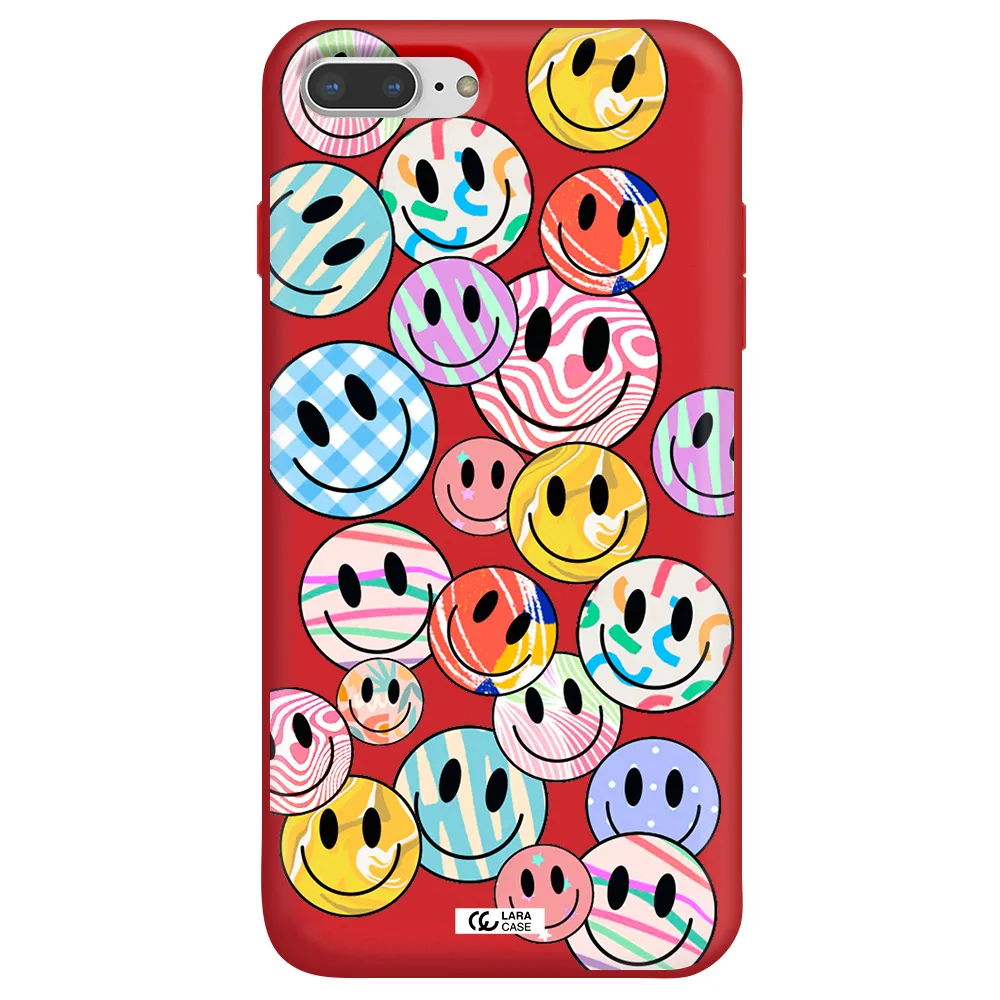 Colorful Smile Apple iPhone 8 plus Silicone Imperial Red Case