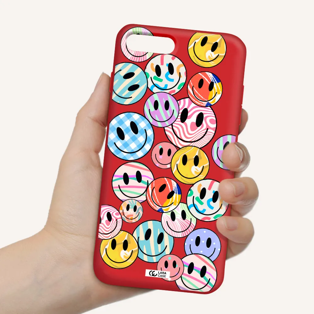 Colorful Smile Apple iPhone 8 plus Silicone Imperial Red Case