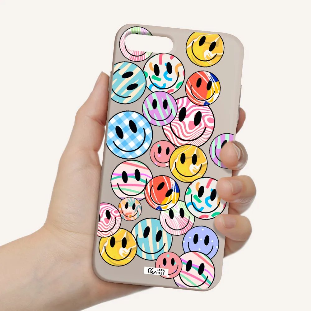 Colorful Smile Apple iPhone 8 plus Silicone Stone Case