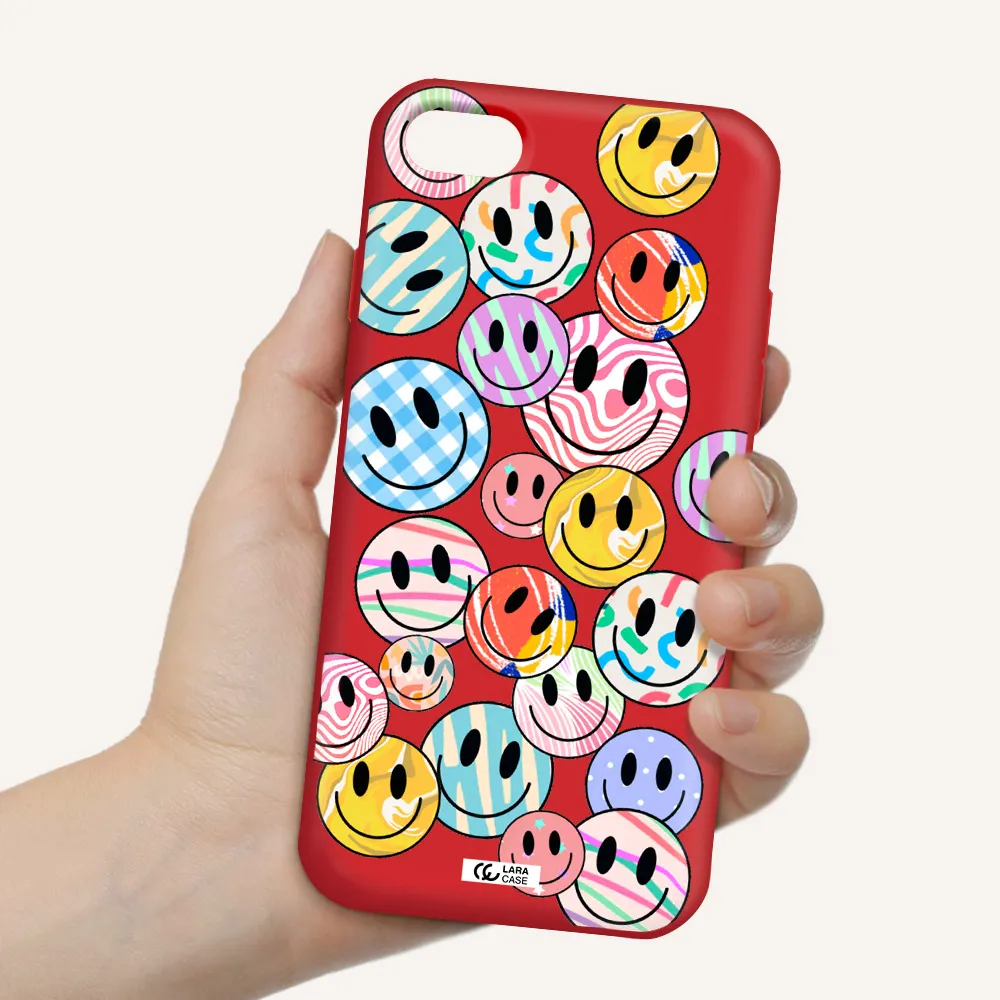 Colorful Smile Apple iPhone 8 Silicone Imperial Red Case