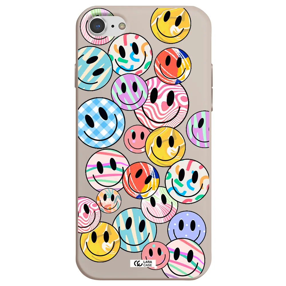 Colorful Smile Apple iPhone 8 Silicone Stone Case