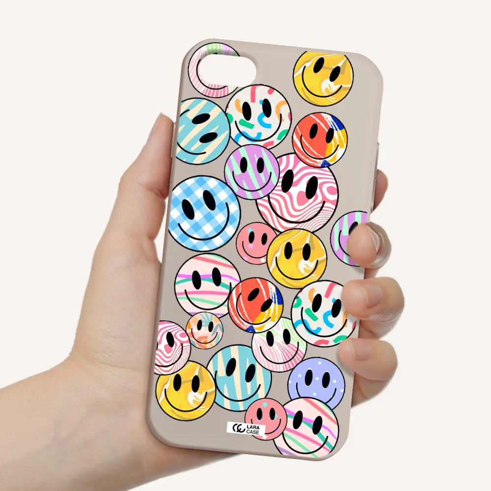 Colorful Smile Apple iPhone 8 Silicone Stone Case