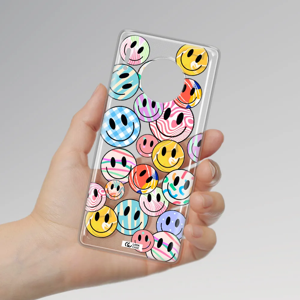 Colorful Smile Huawei Mate 30 Pro Clear TPU Case