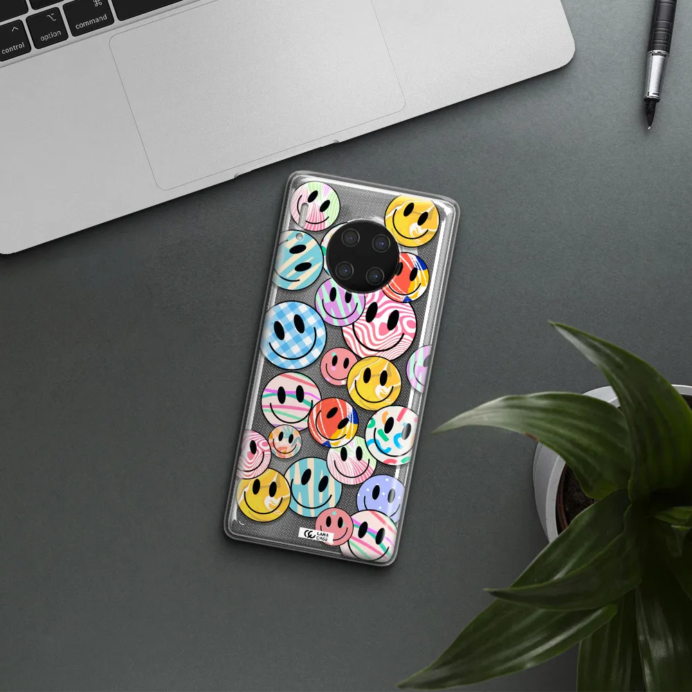 Colorful Smile Huawei Mate 30 Pro Clear TPU Case