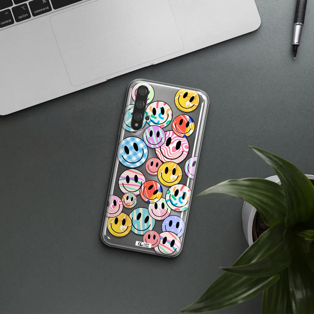 Colorful Smile Huawei Nova 5t Clear TPU Case