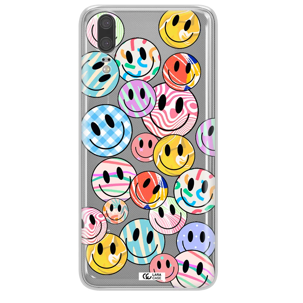 Colorful Smile Huawei P20 Clear TPU Case