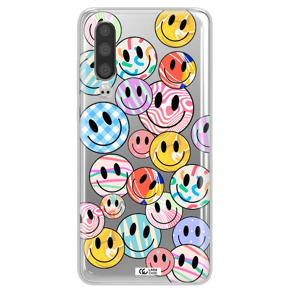Colorful Smile Huawei P30 Clear TPU Case