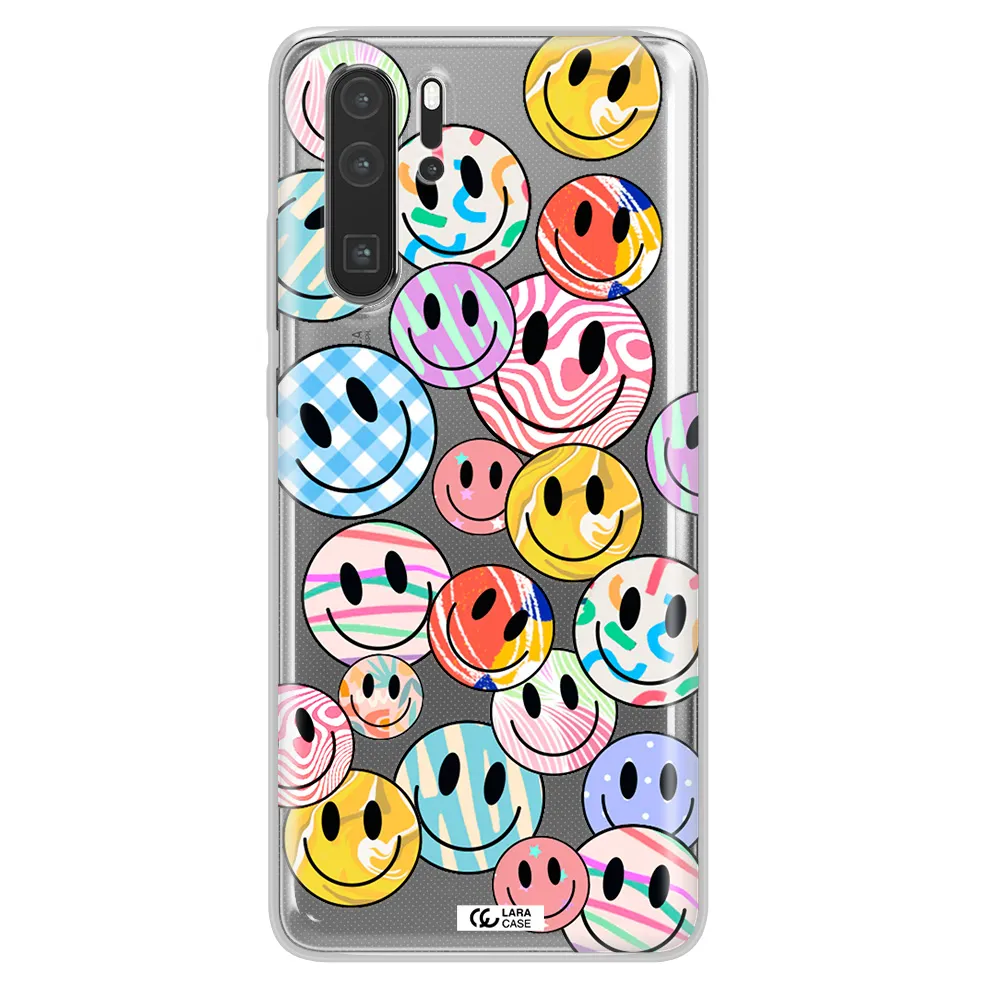 Colorful Smile Huawei P30 Pro Clear TPU Case