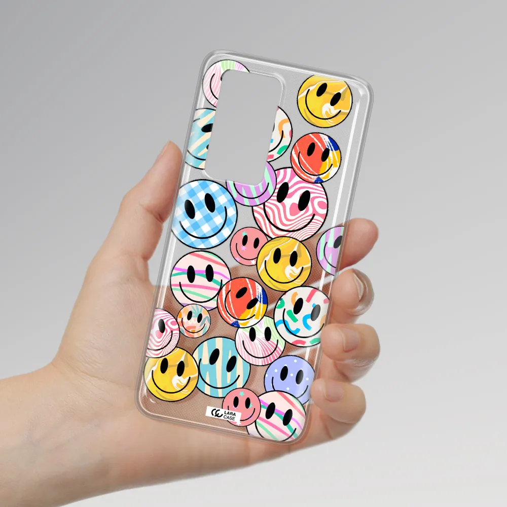 Colorful Smile Huawei P40 Pro Clear TPU Case