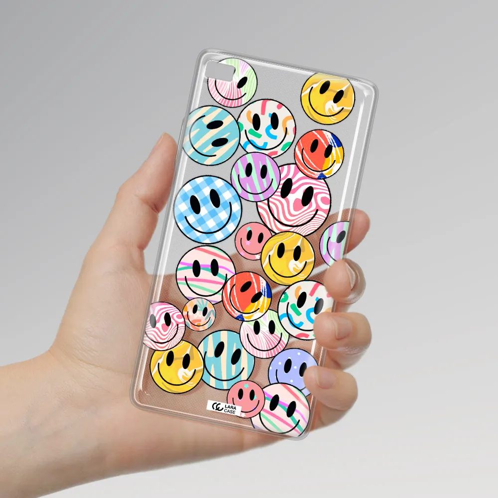 Colorful Smile Huawei P8 Clear TPU Case