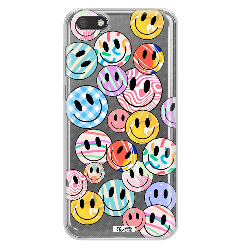 Colorful Smile Huawei Y5 2018 Clear TPU Case