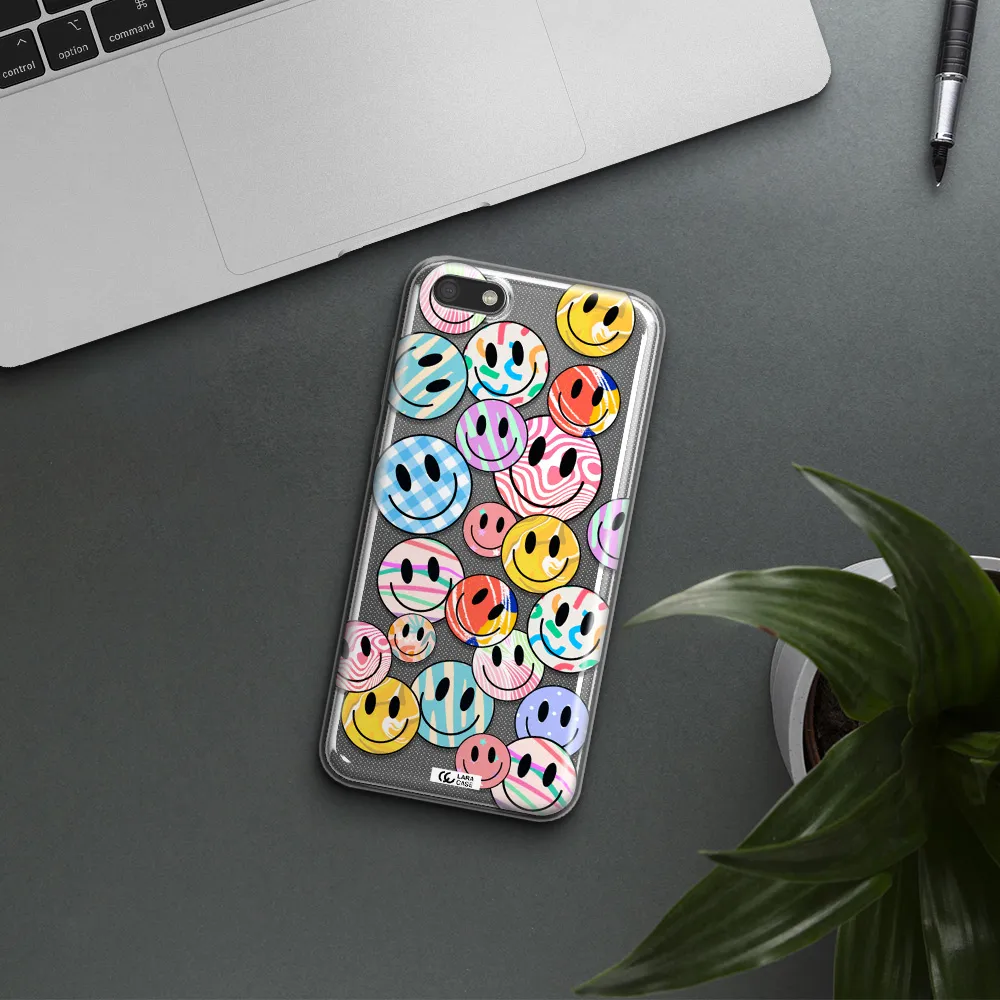 Colorful Smile Huawei Y5 2018 Clear TPU Case