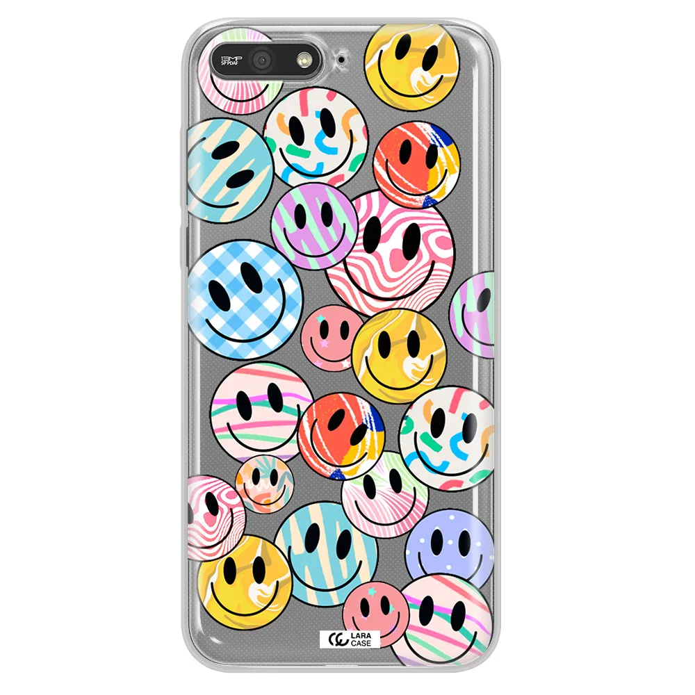 Colorful Smile Huawei Y6 2018 Clear TPU Case