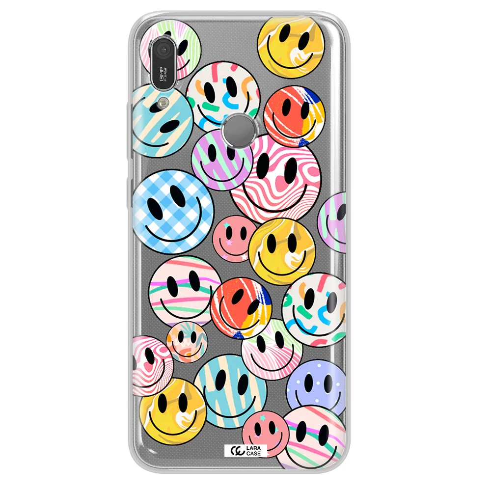 Colorful Smile Huawei Y6 2019 Clear TPU Case