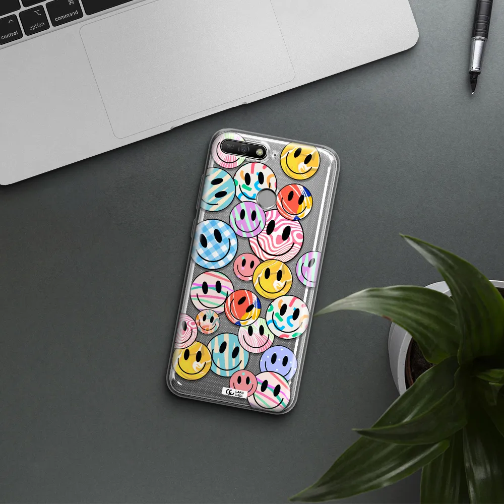 Colorful Smile Huawei Y6 Prime 2018 Clear TPU Case