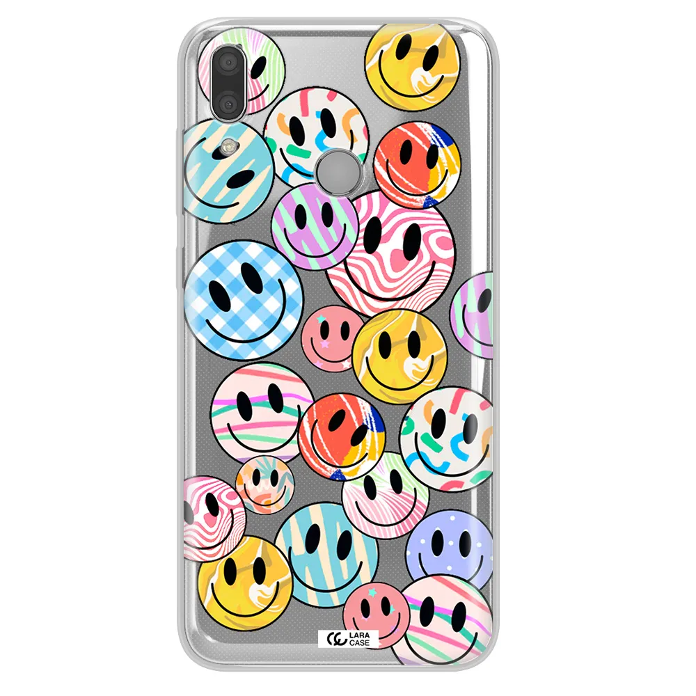 Colorful Smile Huawei Y9 2019 Clear TPU Case
