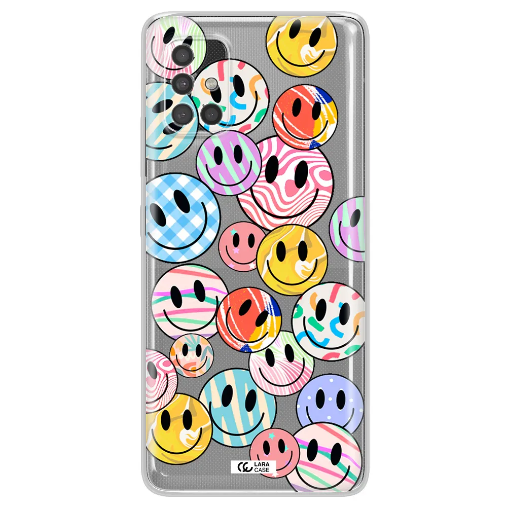 Colorful Smile Samsung A40S Clear Tpu Case
