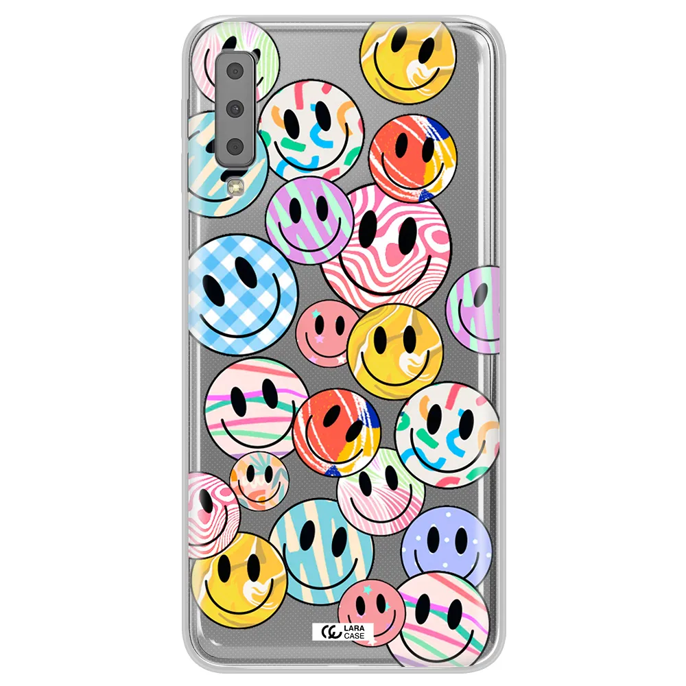 Colorful Smile Samsung A7 2018 Clear TPU Case